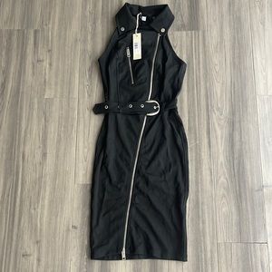 NWT DIESEL WOMEN DRESS BLACK SIZE XS $348